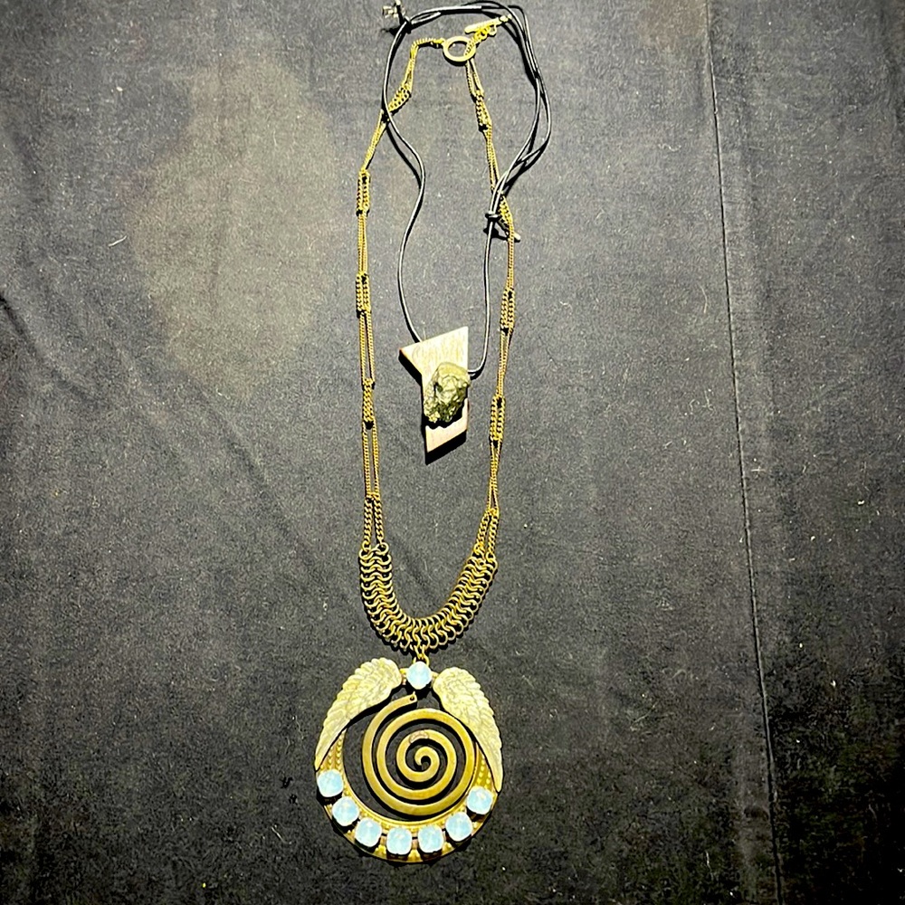 Set of 2necklaces by Babylone paris jewelry for Jean Paul Gaulthier Show